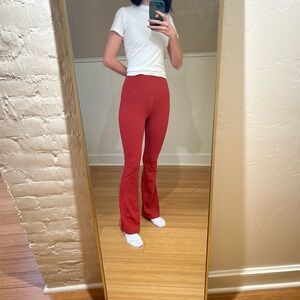 Lululemon Athletica Red Flare Pants
